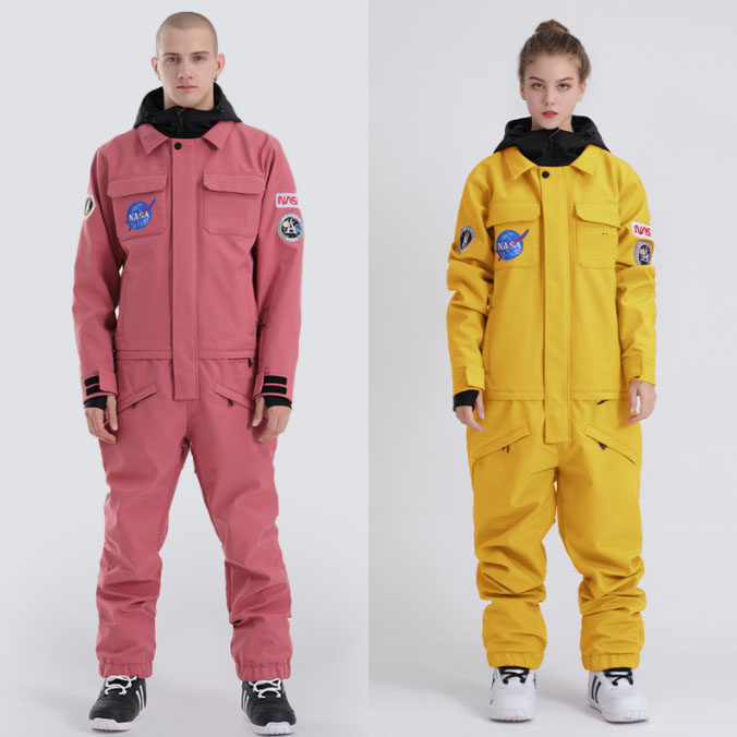 China wholesale Waterproof jumpsuit unisex one piece snow suit men women skiing snowboard suits winter factory and manufacturers GOODLIFE